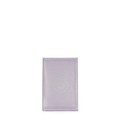 Kipling ITTA Card Holder Lilac Moon Metallic Block - front view