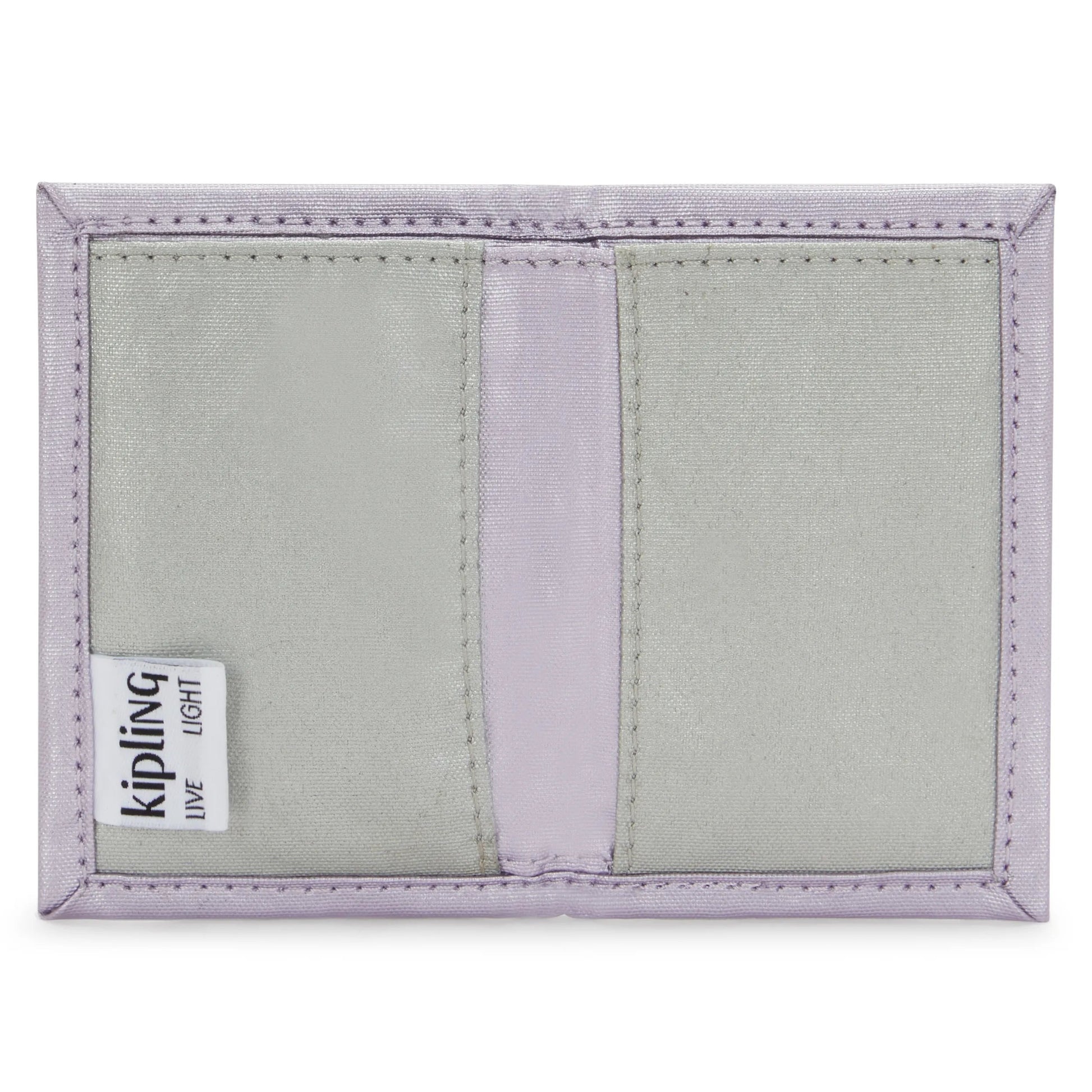 Kipling ITTA Card Holder Lilac Moon Metallic Block - detail view