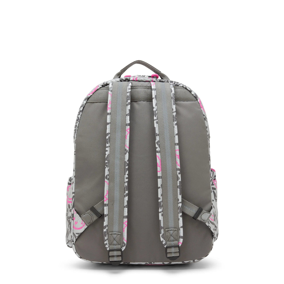 Kipling Seoul Laptop Backpack Happy Silver - side view