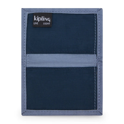 Kipling ITTA Card Case Blue Stone Block - detail view