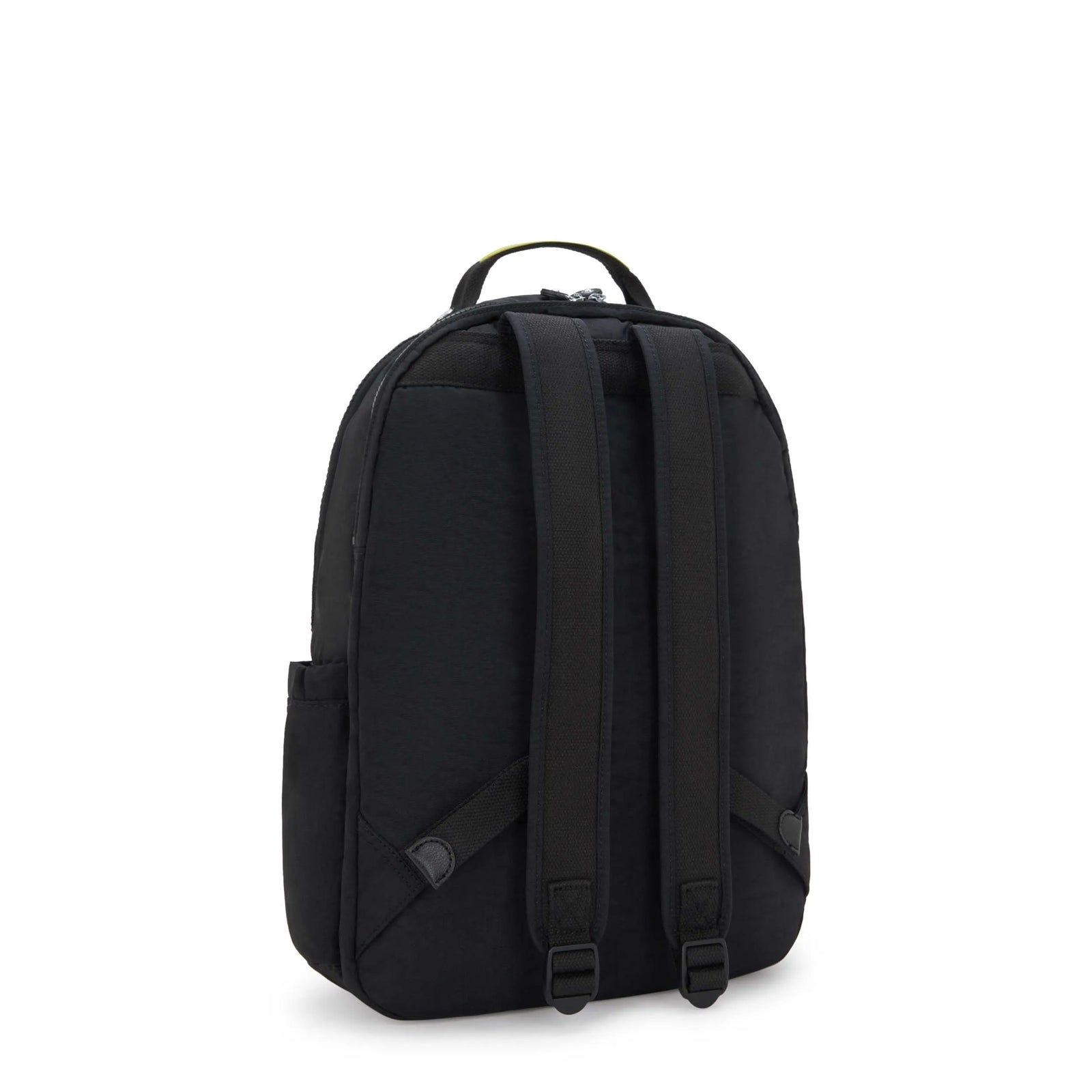 Kipling SEOUL Backpack with Laptop Protection - Yellow Fun Black - side view