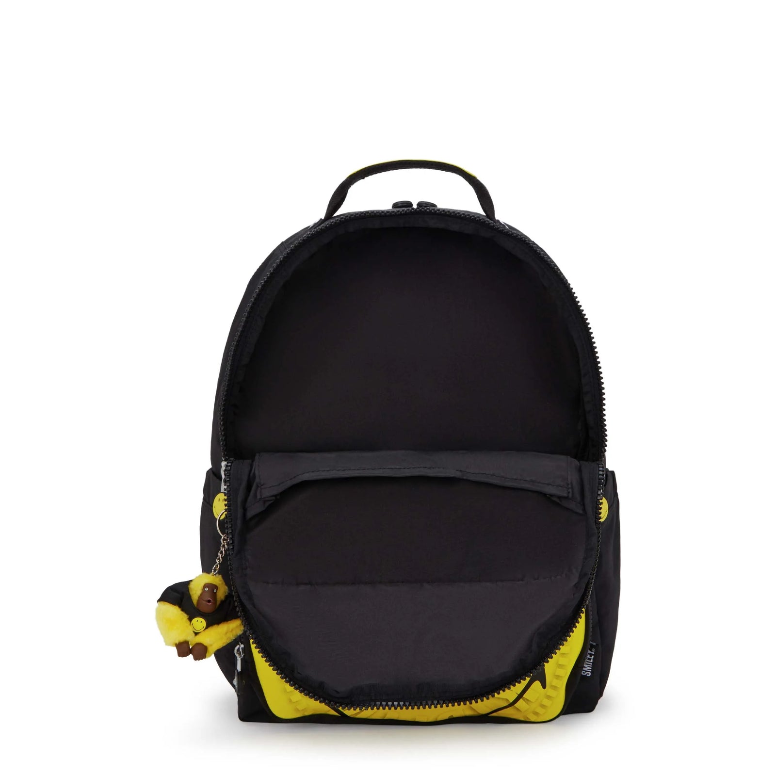 Kipling SEOUL Backpack with Laptop Protection - Yellow Fun Black - back view