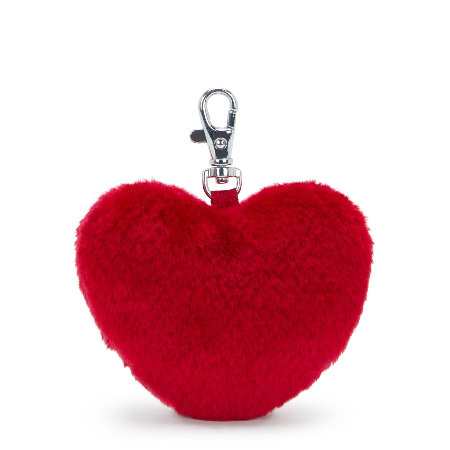 Kipling Furry Heart Charm Red Rouge