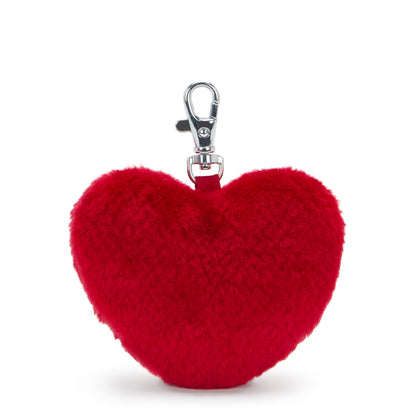 Kipling Furry Heart Charm Red Rouge