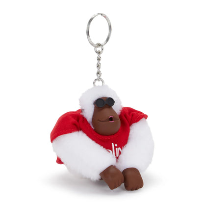 Kipling PEANUTS MONKEY Joyful White Collector Keychain - detail