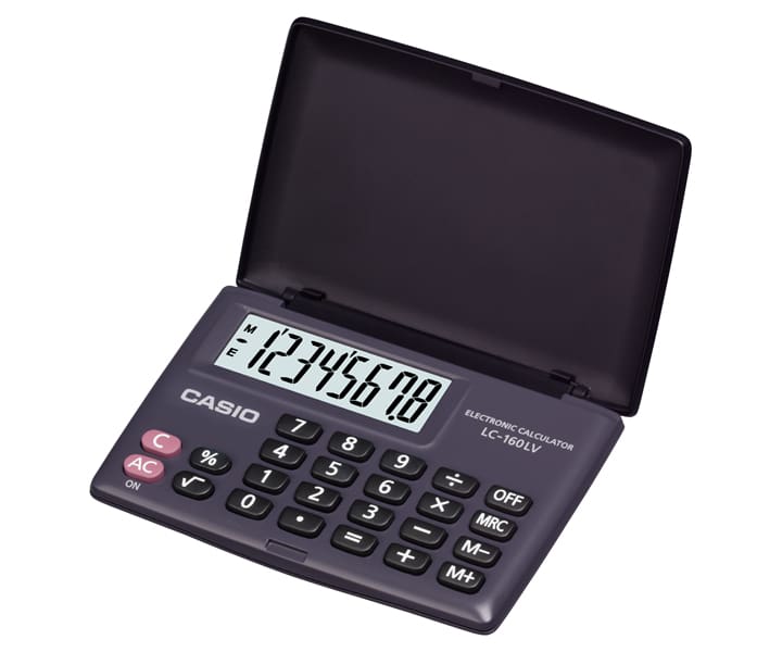 Casio LC-160LV pocket calculator black