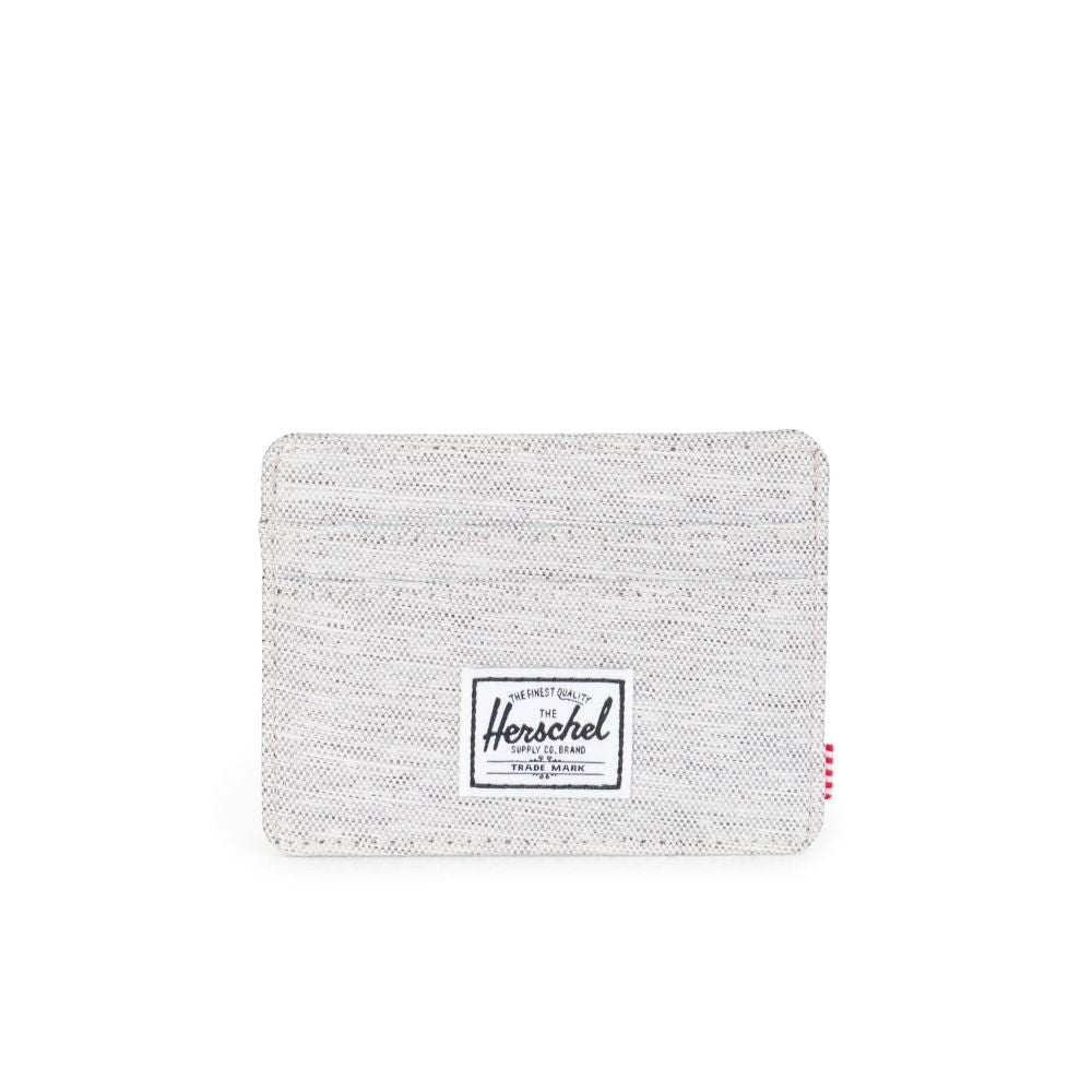 Herschel Charlie Cardholder in Light Grey Crosshatch - main view