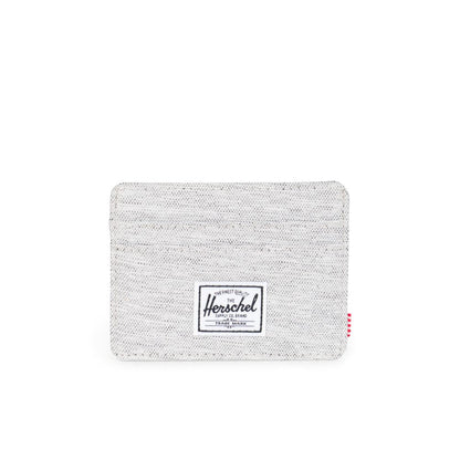 Herschel Charlie Cardholder in Light Grey Crosshatch - main view