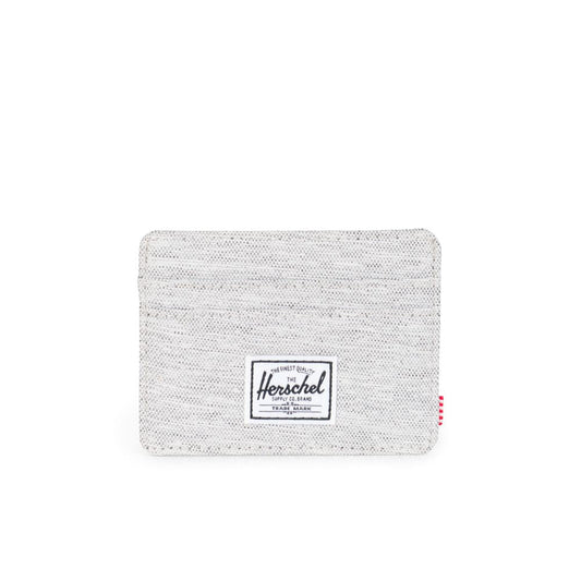 Herschel Charlie Cardholder in Light Grey Crosshatch - main view
