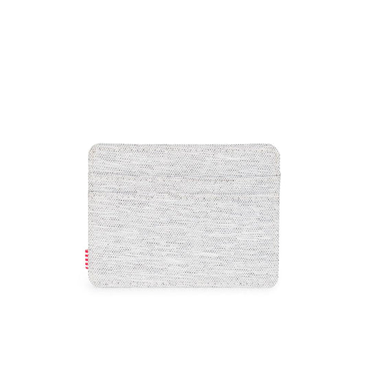 Herschel Charlie Cardholder in Light Grey Crosshatch - detail view — BambiniJO Jordan