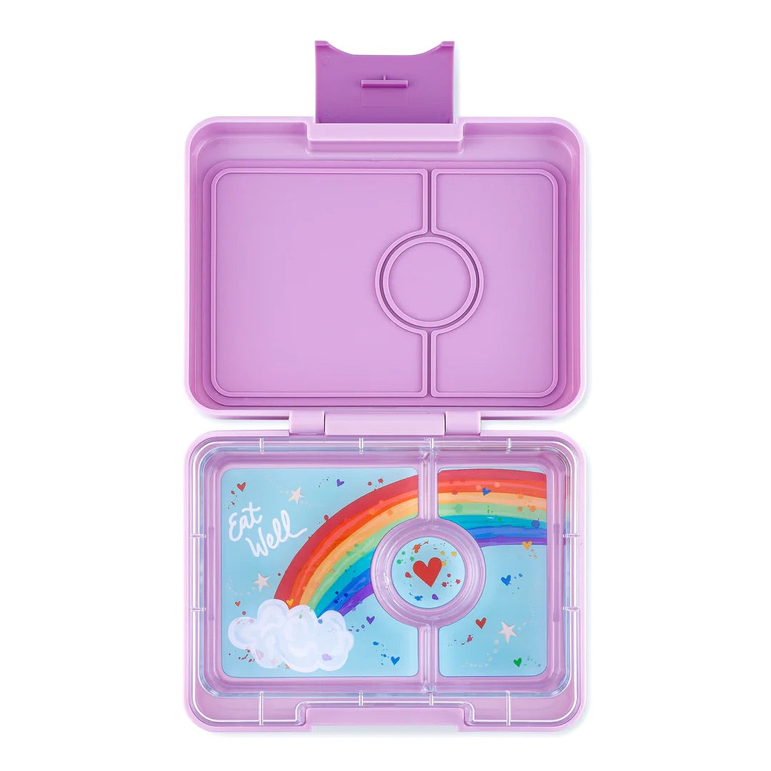 Yumbox - Snack Box | 3 Compartments | Rainbow | Lulu Purple Yumbox - Snack Box | 3 Compartments | Rainbow | Lulu Purple