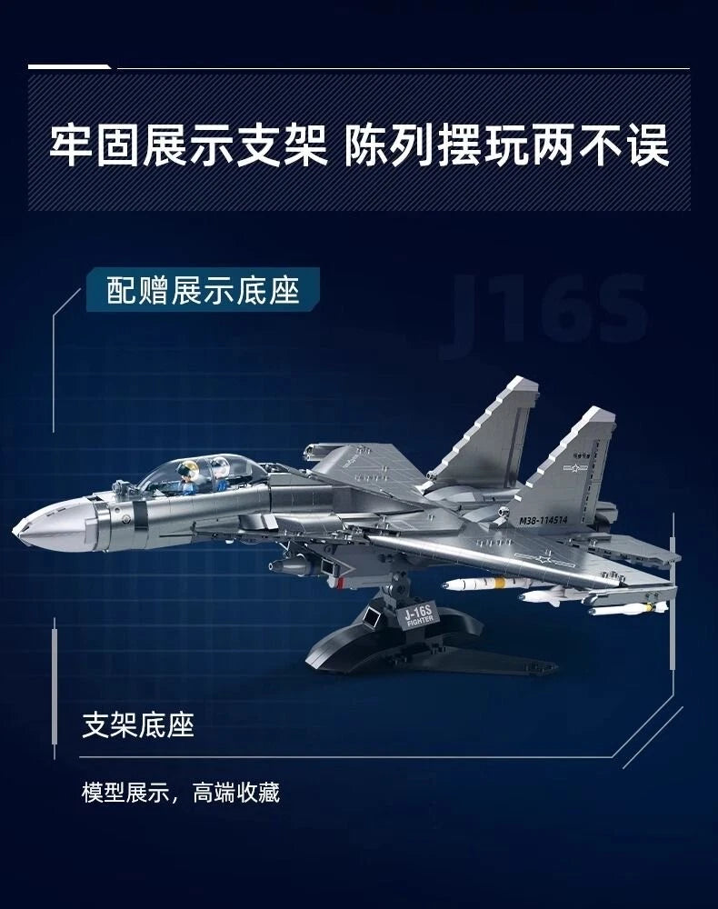 Sluban - ModelBricks - 1/44 Scale J16 AIRCRAFT CARRIER | 1041pcs | 7Y+