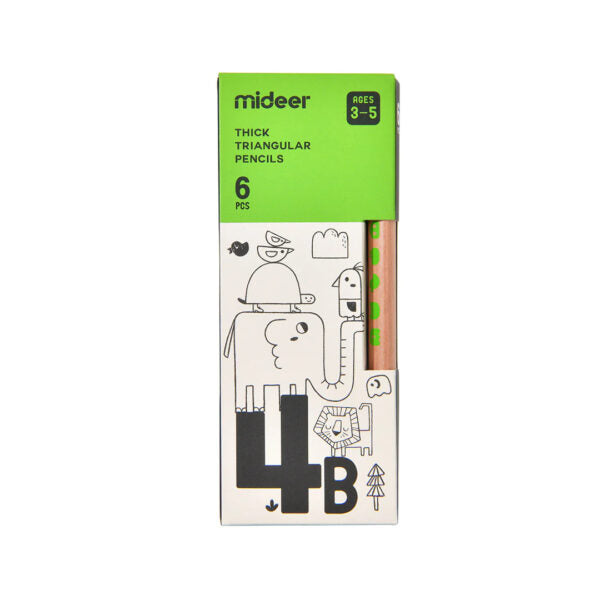 Mideer - Thick Triangular Pencils -4b Mideer - Thick Triangular Pencils -4b