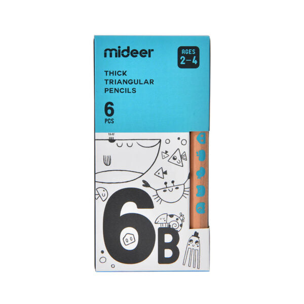 Mideer - Thick Triangular Pencils -6b Mideer - Thick Triangular Pencils -6b