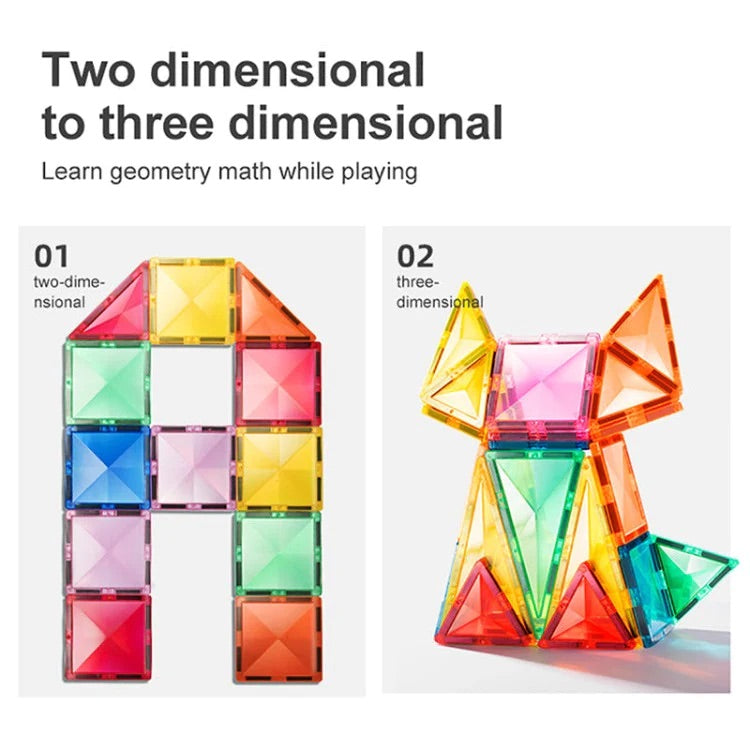Mideer - Colorful Magnetic Tiles | 60pcs Mideer - Colorful Magnetic Tiles | 60pcs