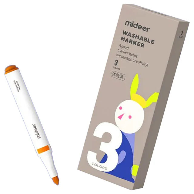 Mideer - Washable Marker Small Tip | 3 colors Mideer - Washable Marker Small Tip | 3 colors
