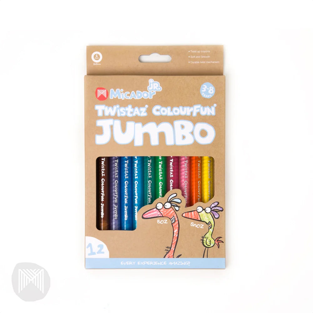 Micador - Twistaz Jumbo Crayons | Box 12 Micador - Twistaz Jumbo Crayons | Box 12