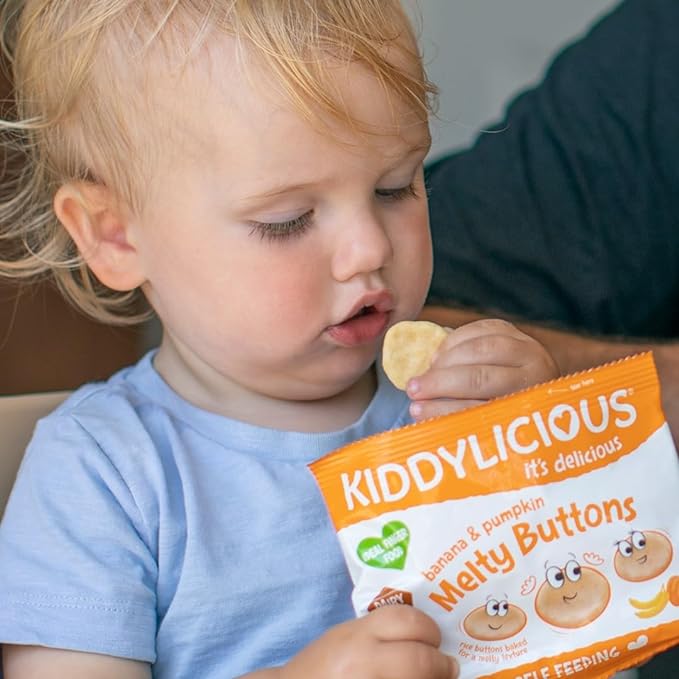 Kiddylicious - Banana & Pumpkin Melty Buttons - Multipack | 5 Pack Kiddylicious - Banana & Pumpkin Melty Buttons - Multipack | 5 Pack