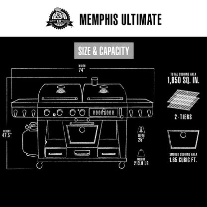 Pit Boss - Memphis Ultimate Combo Outdoor Grill