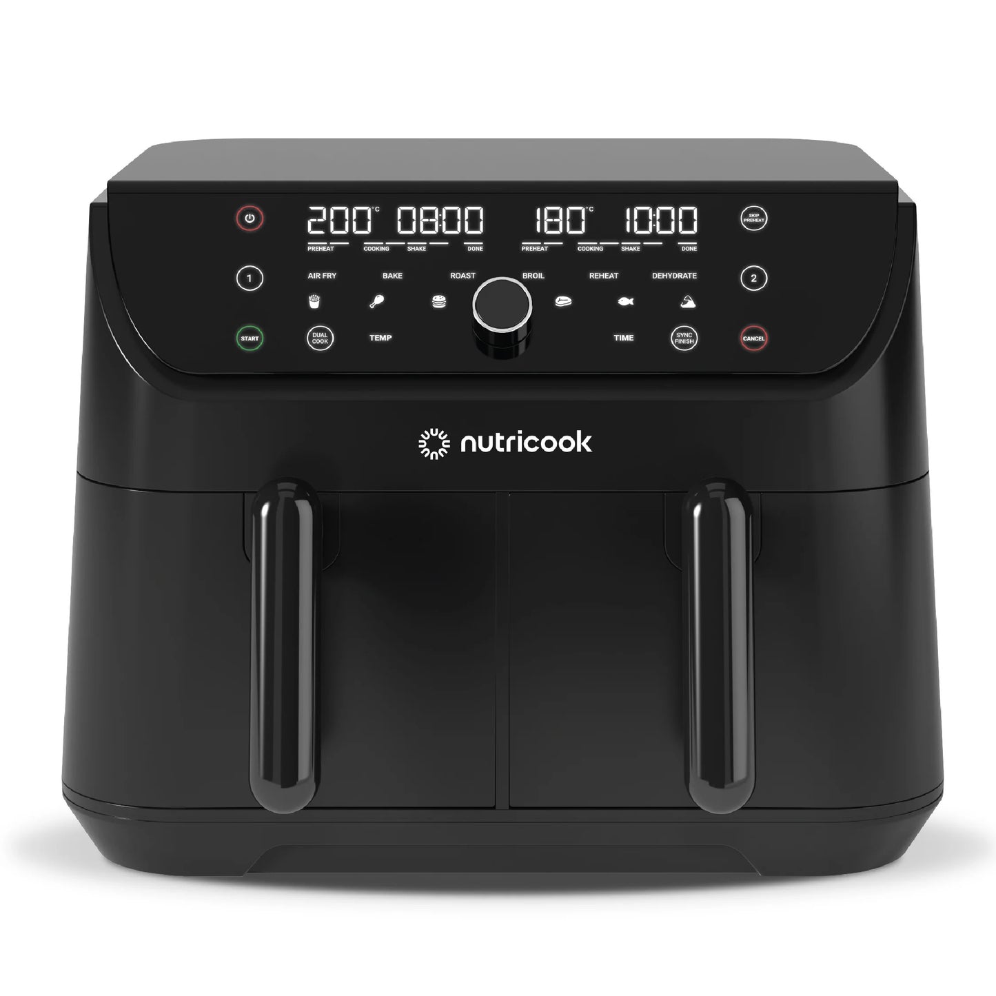 Nutricook - Dual-Basket Air Fryer Black | 8L | 2400 Watt