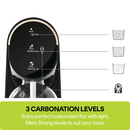 Nutricook Fizzi Soda Maker one touch operation