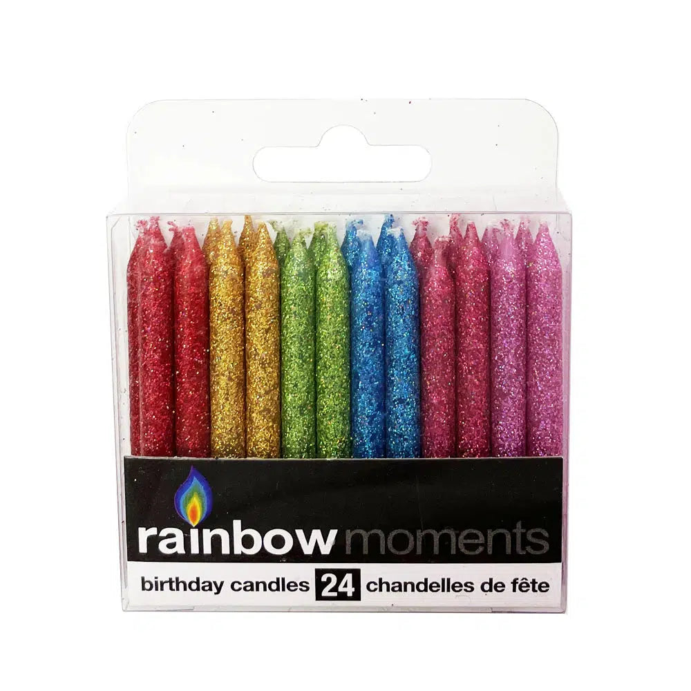 Rainbow Moments - Glitter Candles | 24 Pack Rainbow Moments - Glitter Candles | 24 Pack