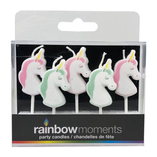Rainbow Moments - Unicorn Candles | 5 pack