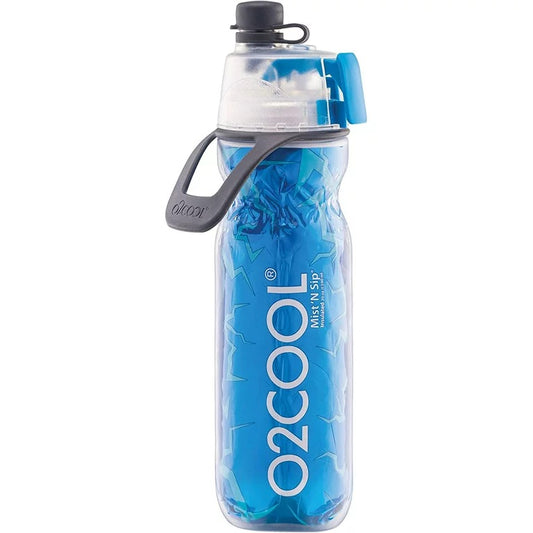 O2COOL - Mist N' Sip Insulated Bottle - 591ml - Crackle Blue
