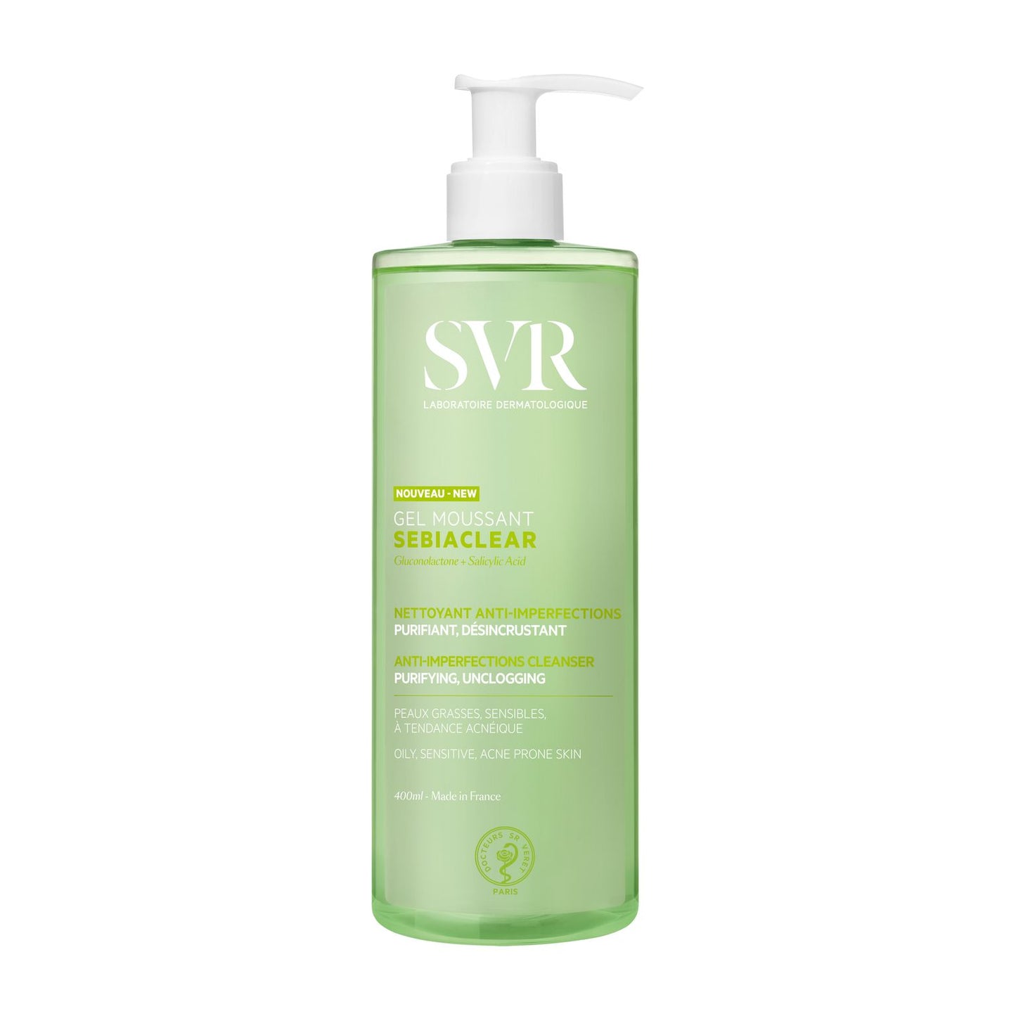 SVR - Sebiaclear Gel Moussant Purifying and Exfoliating Cleanser 400ml