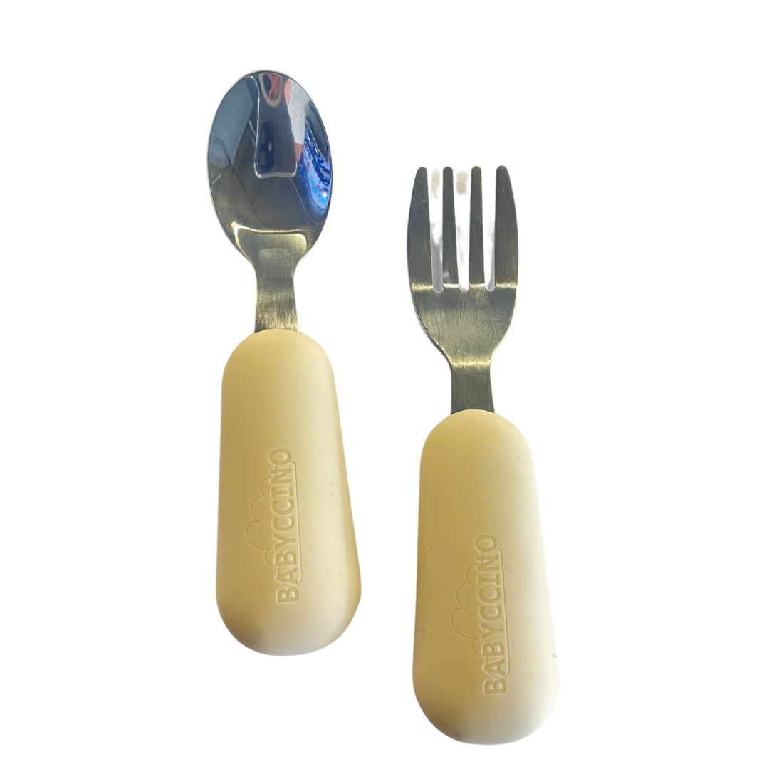 Babyccino - Silicone Fork and Spoon Set Babyccino - Silicone Fork and Spoon Set