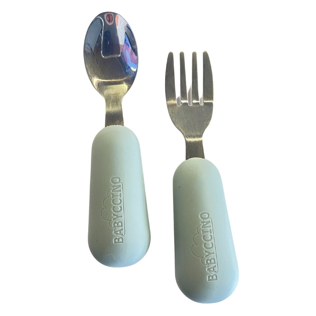 Babyccino - Silicone Fork and Spoon Set Babyccino - Silicone Fork and Spoon Set