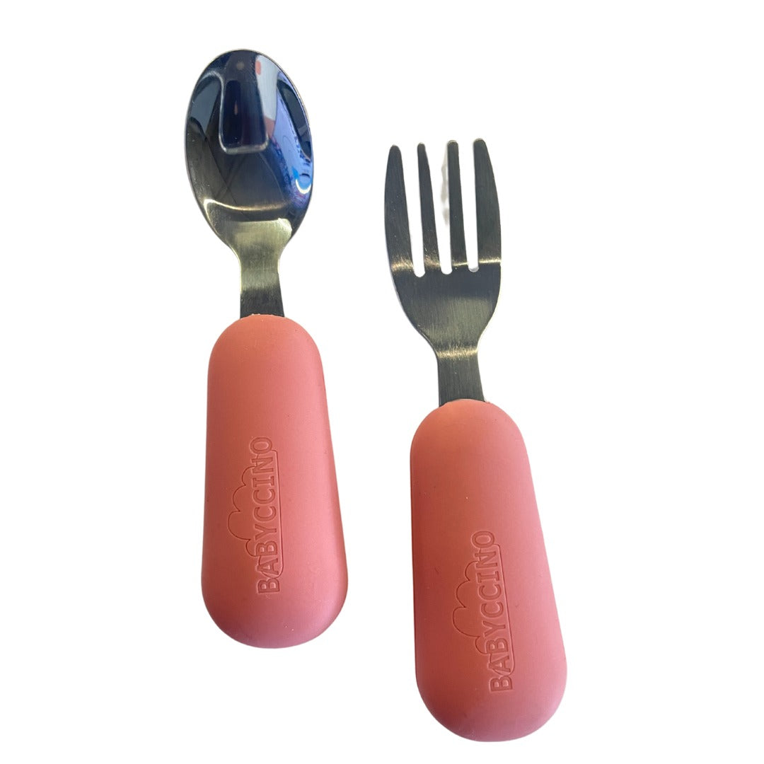 Babyccino - Silicone Fork and Spoon Set Babyccino - Silicone Fork and Spoon Set
