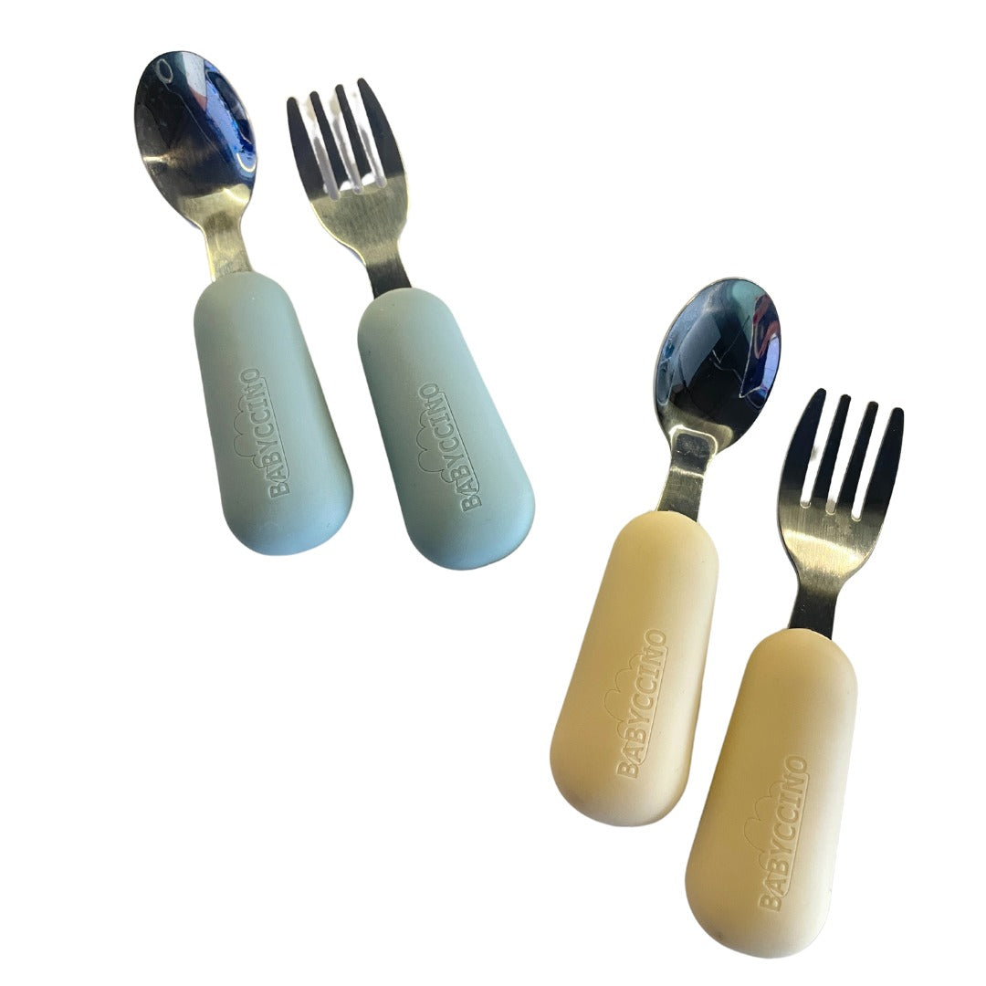 Babyccino - Silicone Fork and Spoon Set Babyccino - Silicone Fork and Spoon Set