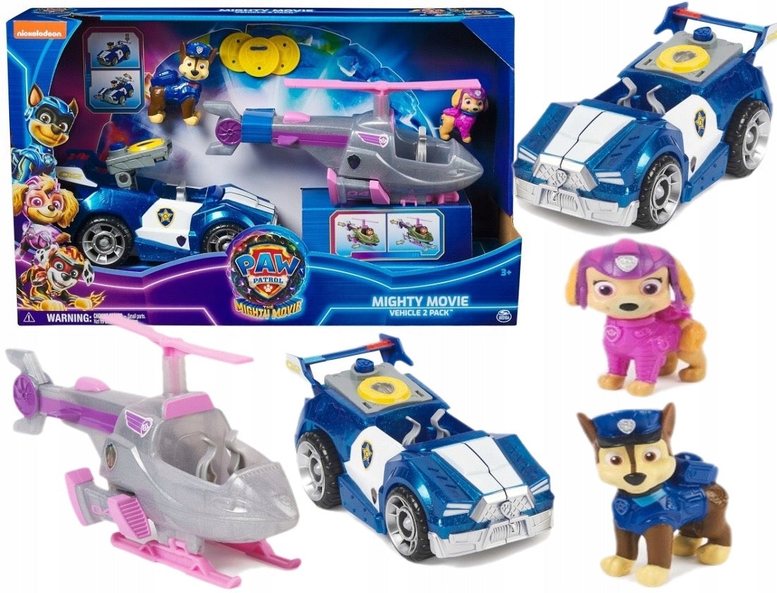 Paw Patrol - Movie 2 - Vehicle 2 Pack Chase and Sky