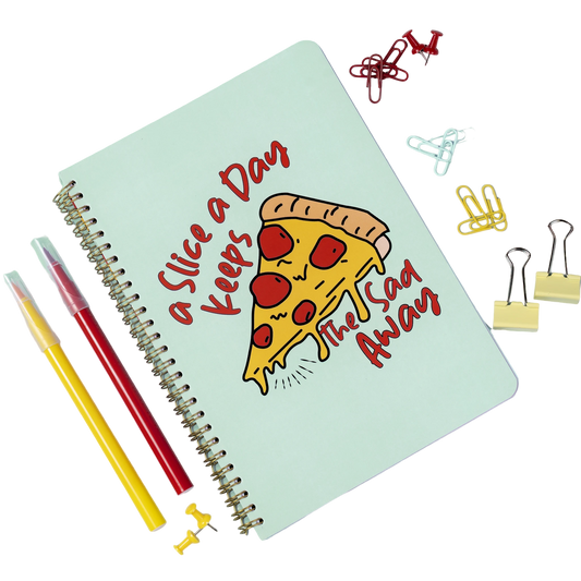Mofkera | مفكرة | Pizza  Wire Notebook A4 Jumbo Size 3 Subjects