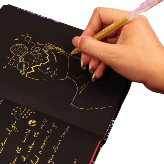 Mofkera | مفكرة | Sketchbook Black Paper Premium | Gold Edition