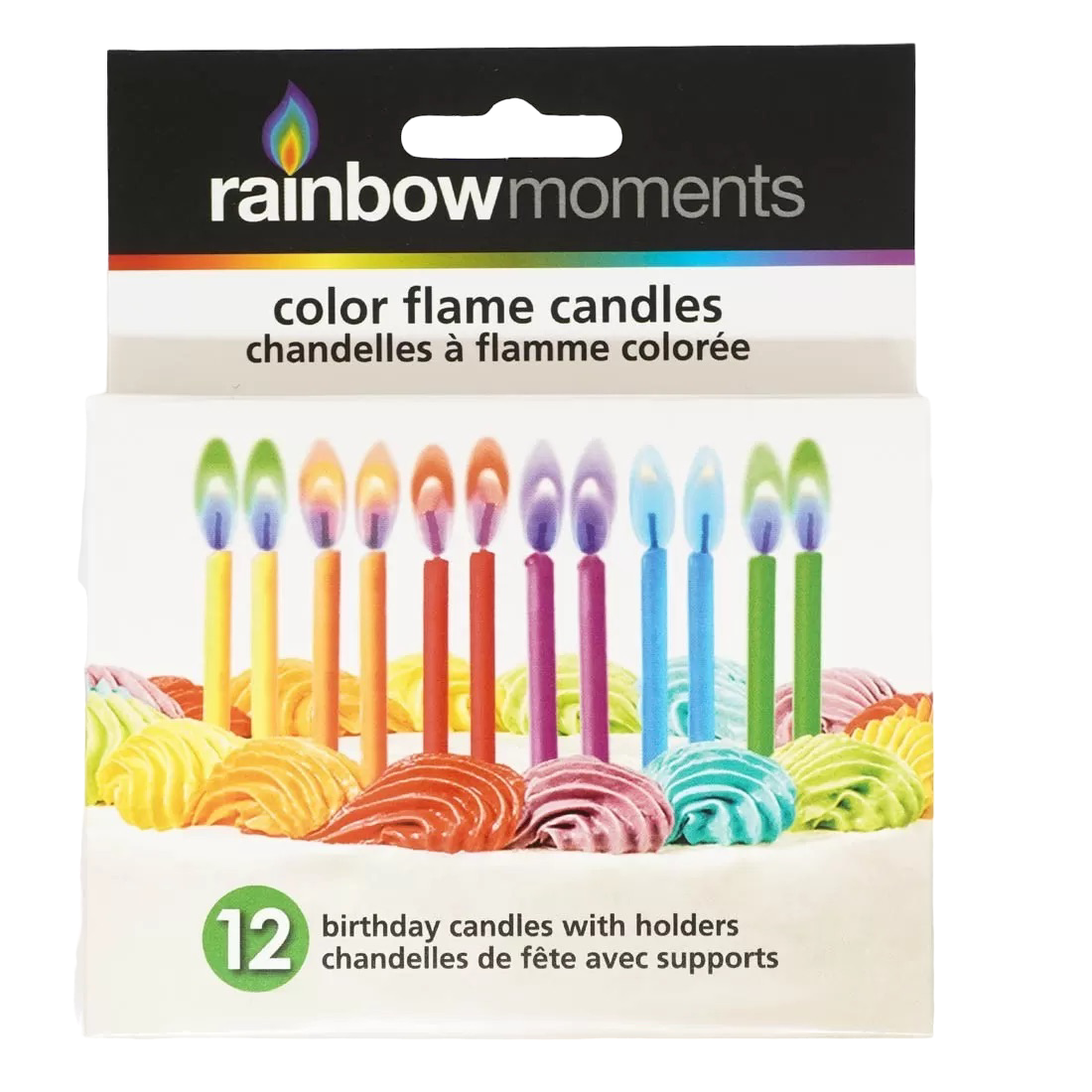 Rainbow Moments - Color Flame Rainbow Candles | 12 Pack