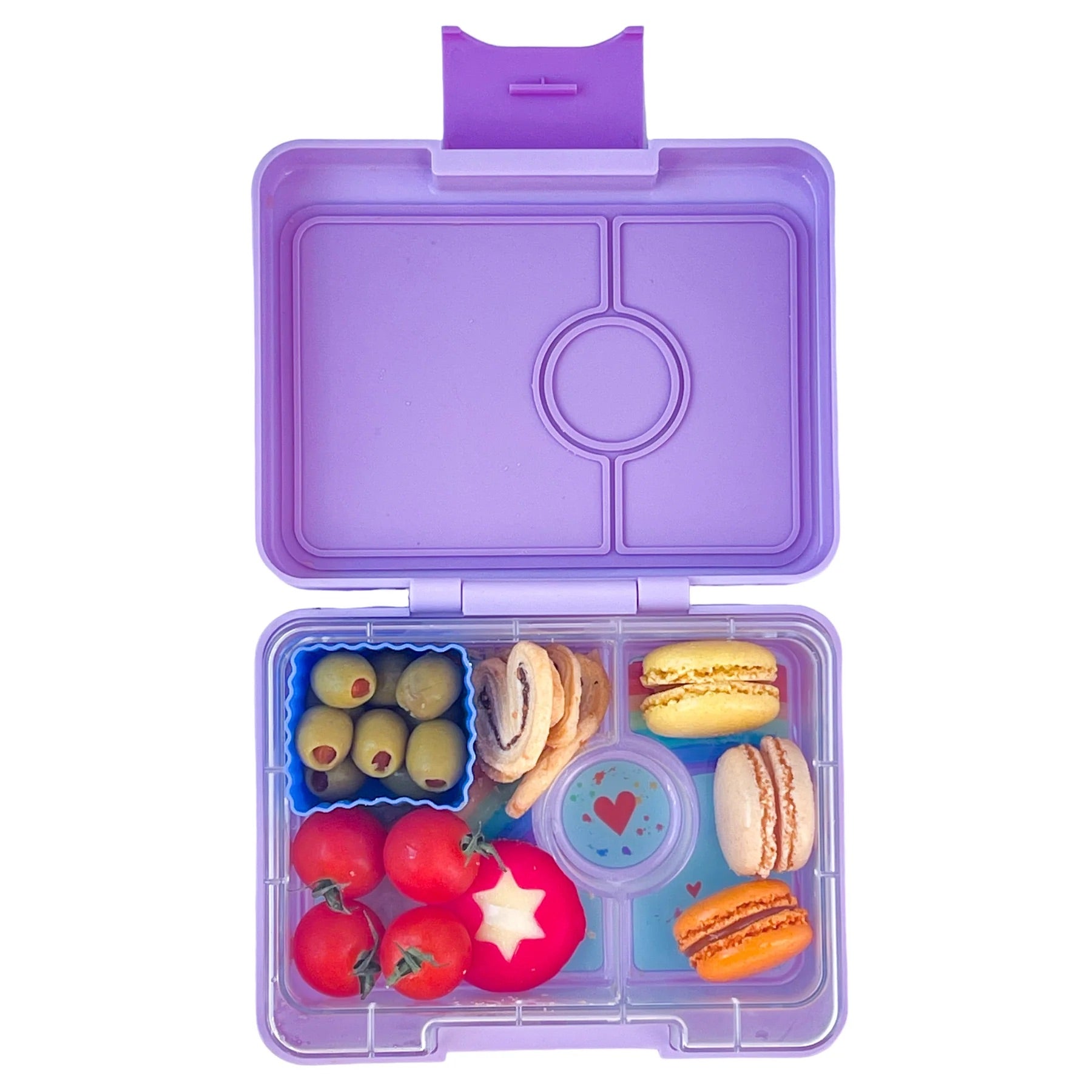 Yumbox - Snack Box | 3 Compartments | Rainbow | Lulu Purple Yumbox - Snack Box | 3 Compartments | Rainbow | Lulu Purple