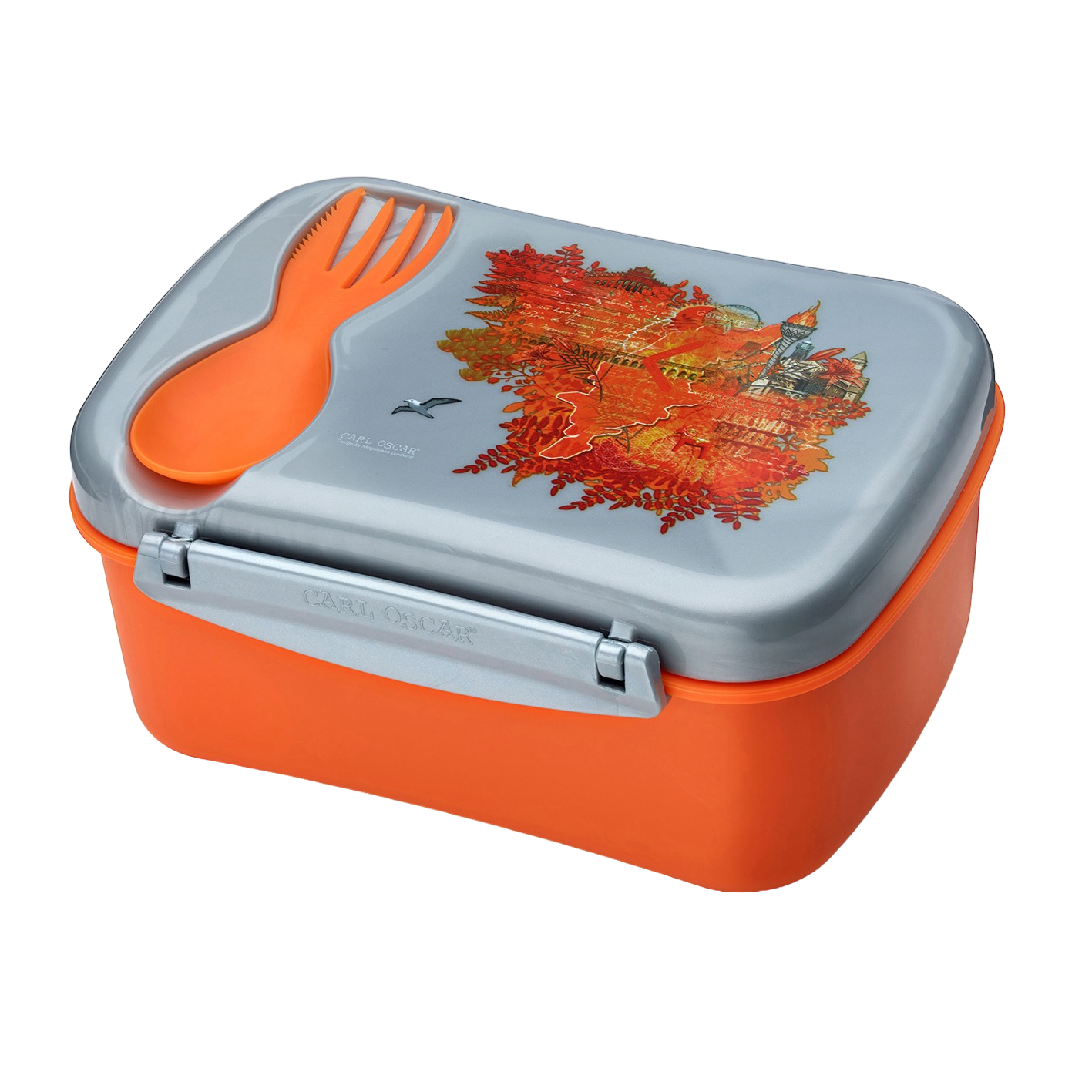 Carl Oscar - Wisdom N'ice Box Lunch box with Cooling Pack | Orange Fire Carl Oscar - Wisdom N'ice Box Lunch box with Cooling Pack | Orange Fire