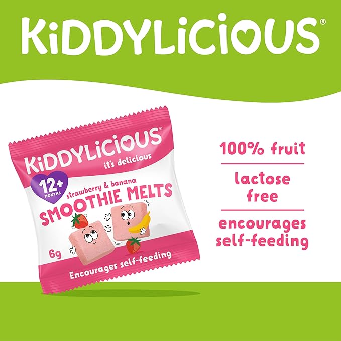 Kiddylicious - Smoothie Melts Strawberry & Banana | 4 Pack Kiddylicious - Smoothie Melts Strawberry & Banana | 4 Pack