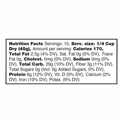 BetterBody Foods organic quinoa nutrition facts
