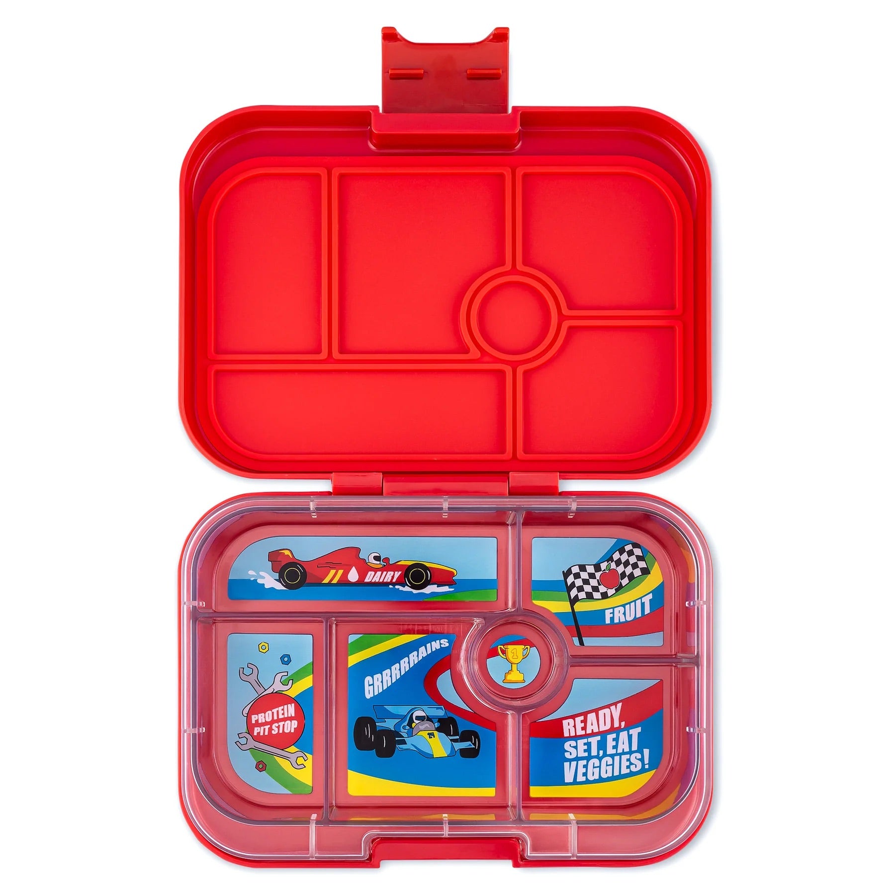Yumbox - Bento Box | 6 Compartments | Race Cars | Roar Red Yumbox - Bento Box | 6 Compartments | Race Cars | Roar Red