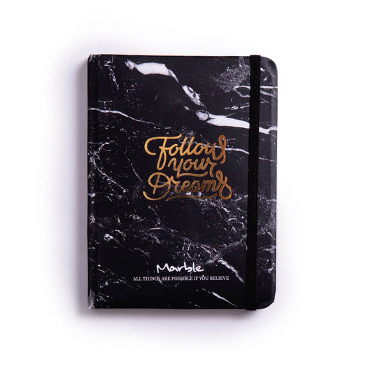 Mofkera | مفكرة | Marble Luxury Notebook Black Size A5