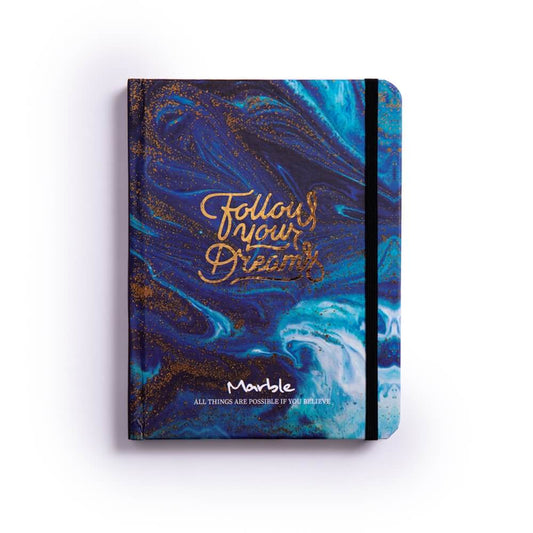 Mofkera | مفكرة | Marble Luxury Notebook Blue Size A5