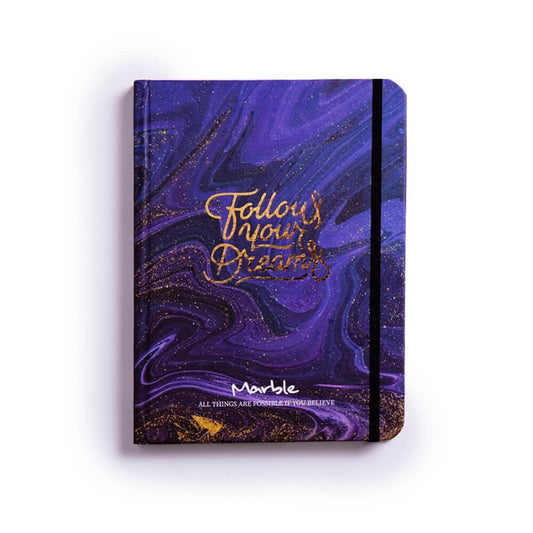 Mofkera | مفكرة | Marble Luxury Notebook Purple Size A5