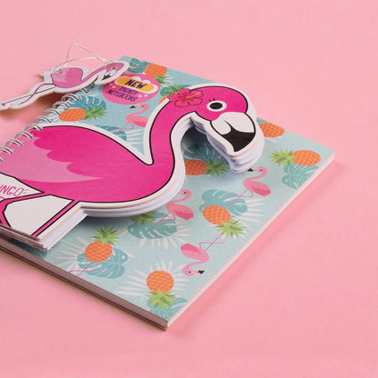 Mofkera | مفكرة | Trendy Wire Notebook - Flamingo