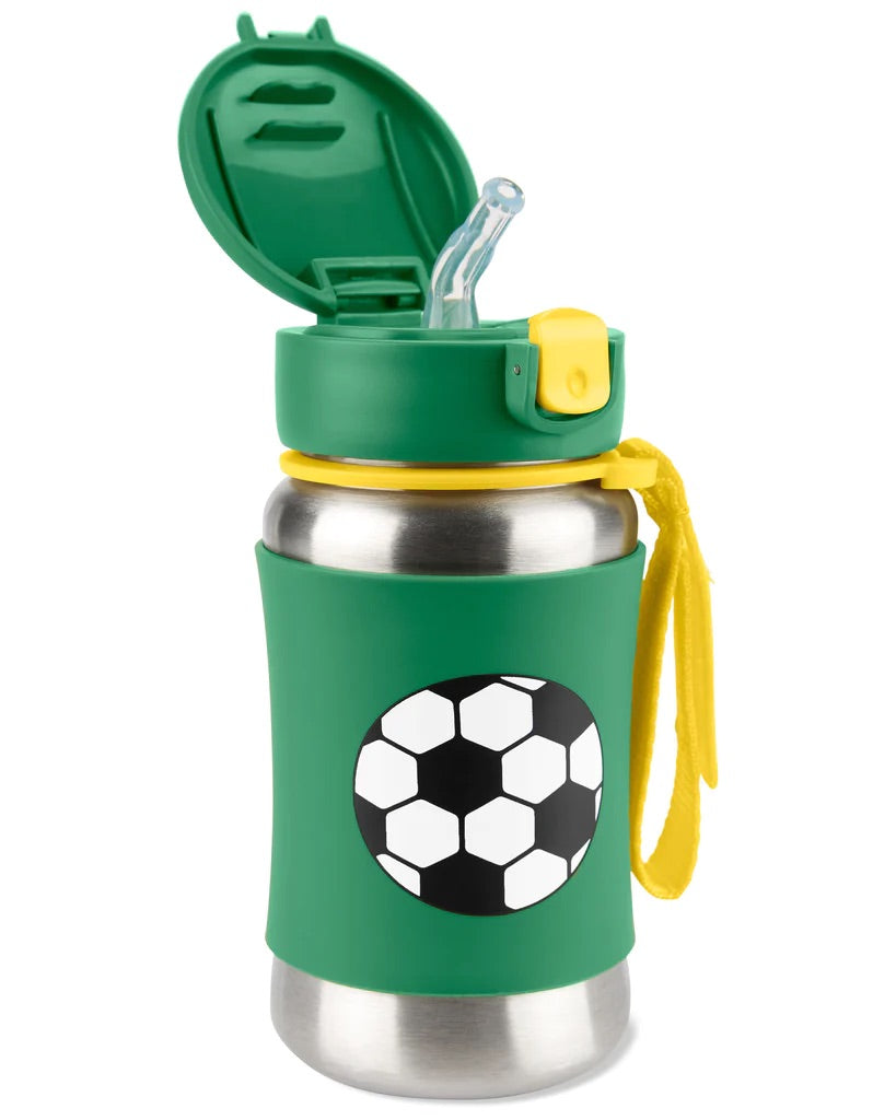 Skip Hop - SPARK STYLE Stainless Steel Straw Bottle - Soccer Skip Hop - SPARK STYLE Stainless Steel Straw Bottle - Soccer