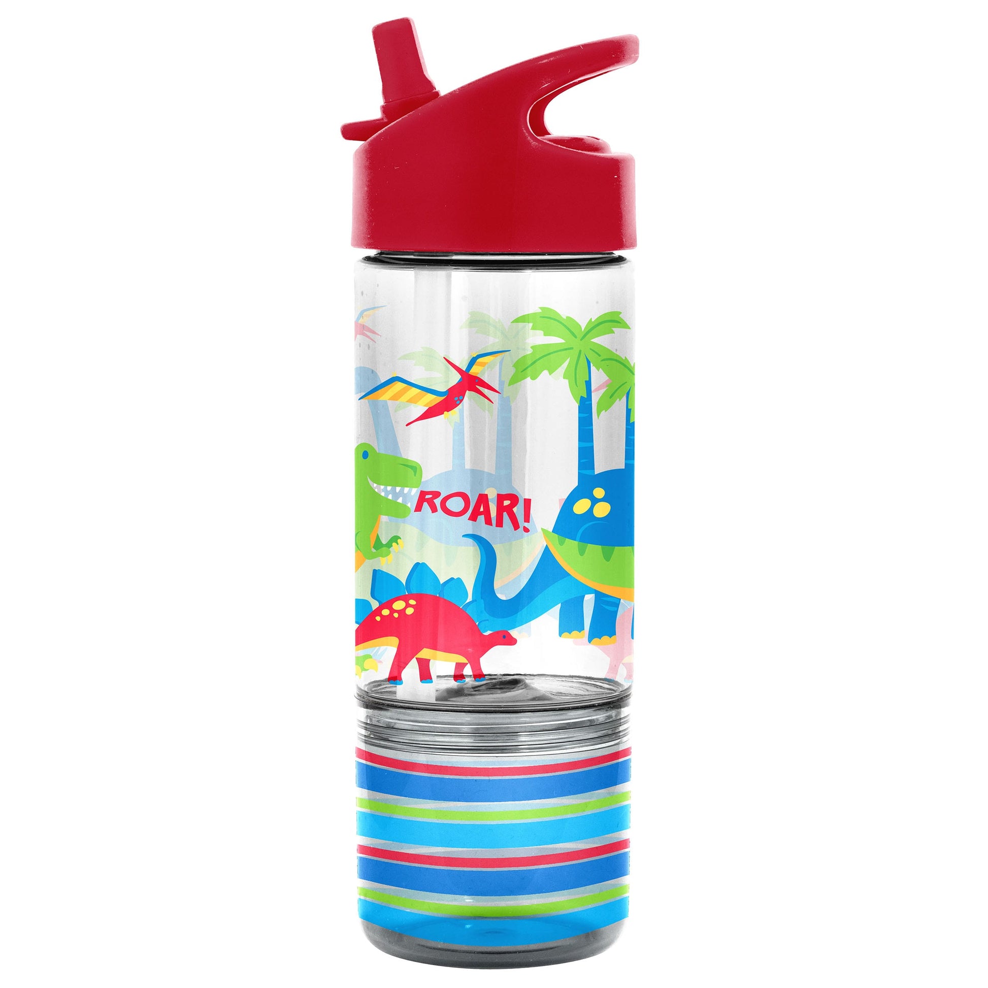 Stephen Joseph - Flip Top Bottle With Snack Container - Dino Stephen Joseph - Flip Top Bottle With Snack Container - Dino