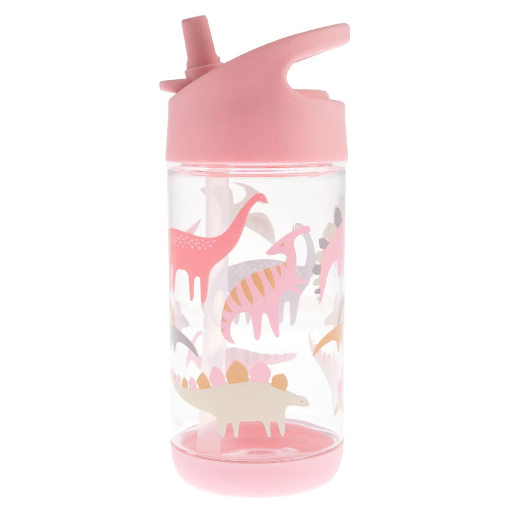 Stephen Joseph - Flip Top Bottle - Pink Dino Stephen Joseph - Flip Top Bottle - Pink Dino