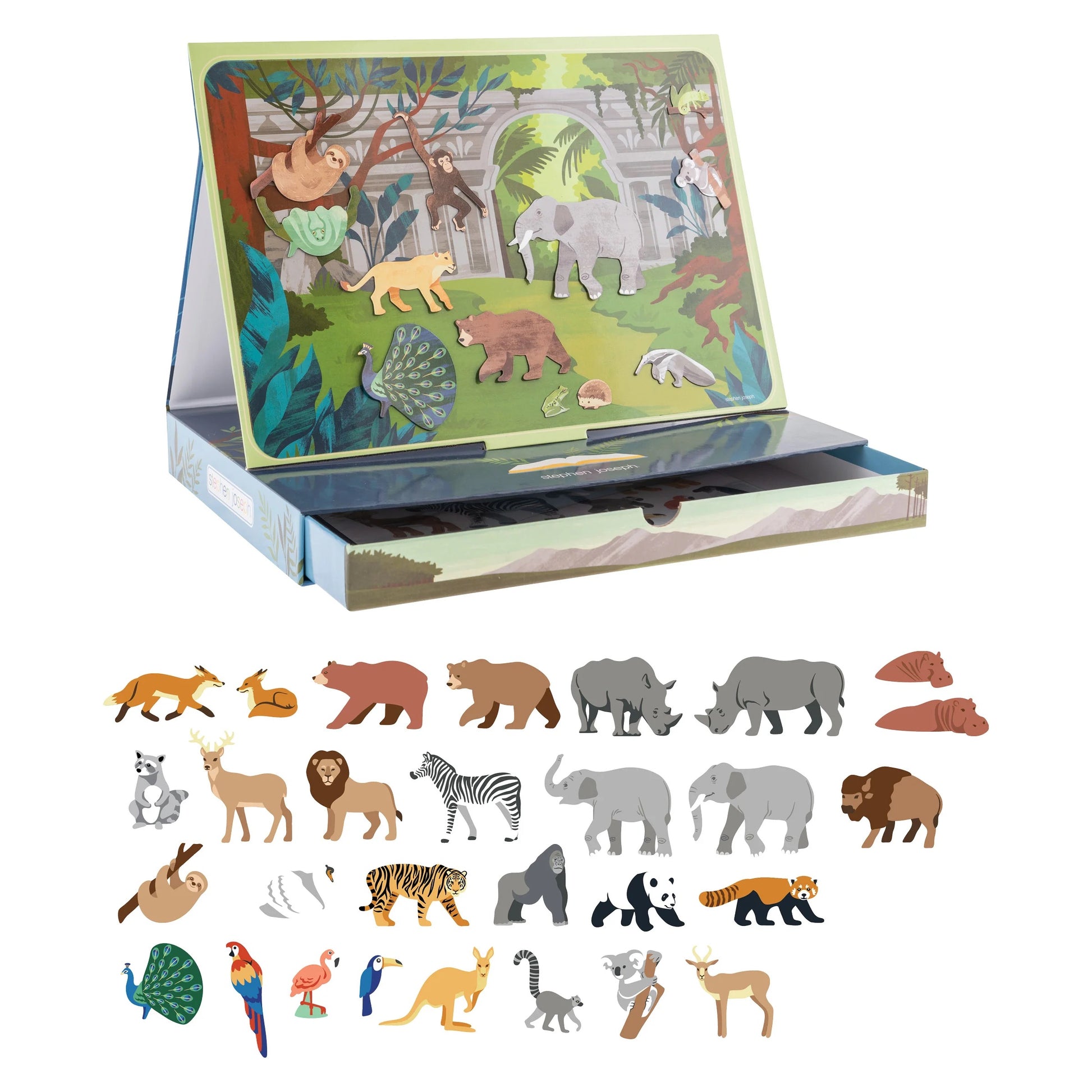 Stephen Joseph - Magnetic Scene with Drawer - Zoo Stephen Joseph - Magnetic Scene with Drawer - Zoo